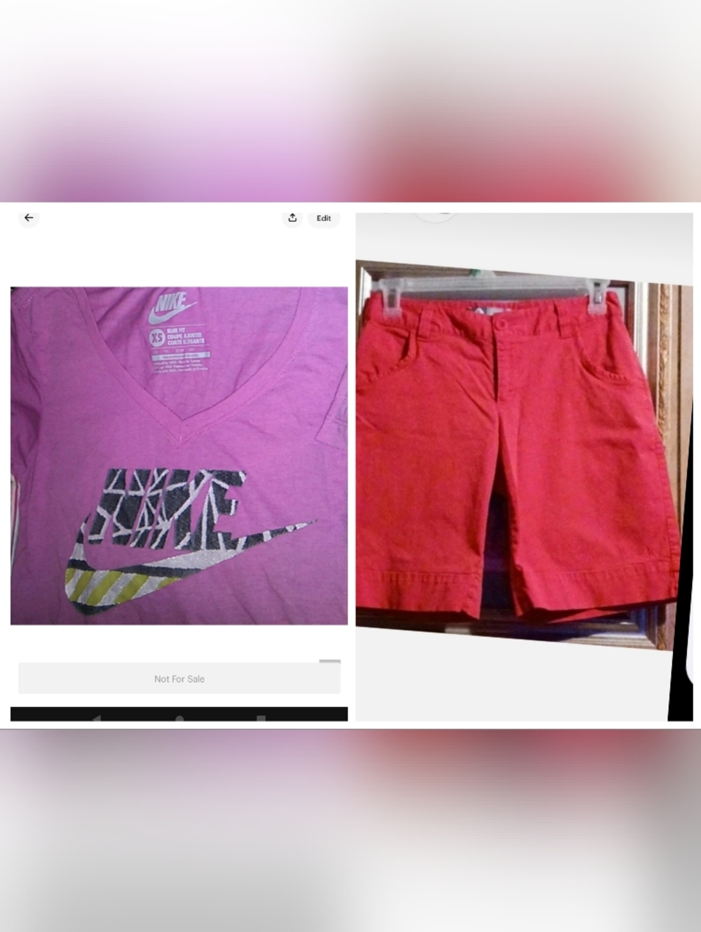 Nike Women's Pink and Red Shorts Set